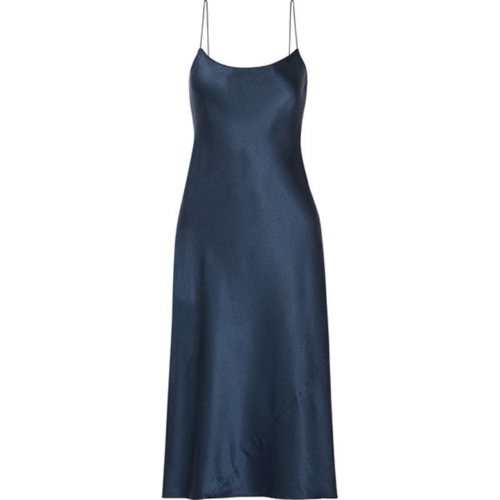 Navy blue Theory silk slip dress